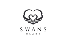 Swans Heart Logo Template Screenshot 3