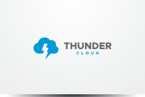 Thunder Cloud Logo Template Screenshot 1