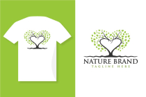 Green Nature Brand Heart Tree Logo Design Screenshot 5