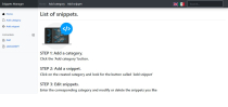 Snippets Manager PHP Script Screenshot 1
