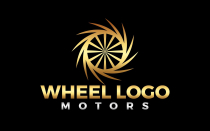 Creative Tire Golden Wheel Logo Design Screenshot 1