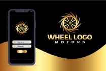 Creative Tire Golden Wheel Logo Design Screenshot 4