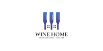 Wine Home Logo Design Template Screenshot 2