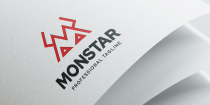 M letter Monstar logo Design Screenshot 1