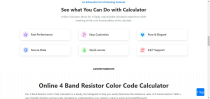 Online 4 Band Resistor Color Code Calculator Screenshot 5