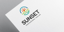 Sunset Nature Logo Design Screenshot 1