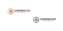 Coffee Stop Logo Design Screenshot 2