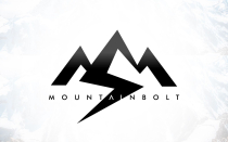 Electric Lightning Bolt House Shape Mountain Logo  Screenshot 1