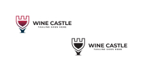 Wine Castle Logo Design Screenshot 2