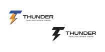 T Letter Thunder Logo Screenshot 2