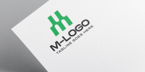 M Green Logo Design Template Screenshot 1