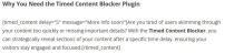 Timed Content Blocker WordPress Plugin Screenshot 3