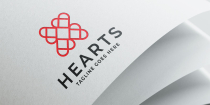 Hearts Logo Design Template Screenshot 1