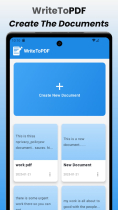 WriteToPdf - Document Editor PDF Creator Android Screenshot 1