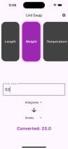 Unit Swap - Flutter Unit Converter App Screenshot 2