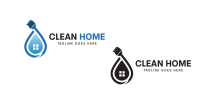 Cleaning Home Logo Template Screenshot 2