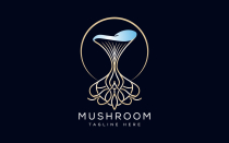 Luxury Mushroom Tree With Root Logo Design Screenshot 1