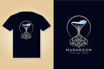 Luxury Mushroom Tree With Root Logo Design Screenshot 5