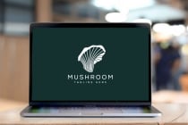 Agriculture Farm Organic Food Mushroom Tree Logo Screenshot 3