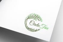 Green Leaf Nature Circle Tree And Root Logo Design Screenshot 2