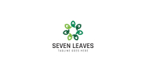 Seven Leaf Logo Template Screenshot 2