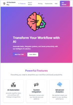 AI Startup Landing Page HTML CSS Screenshot 3